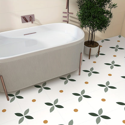 10pcs French Vintage Small Fresh Floor Tiles Detachable Stickers – DIY Flooring for Kitchens, Restaurants, Bedrooms & Bathrooms