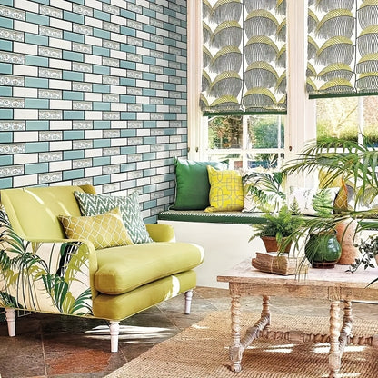 10PCS 3D Peel and Stick Mosaic Tiles – Eco-Friendly PVC, Waterproof & Easy-to-Clean Wall Stickers for Kitchen & Bathroom