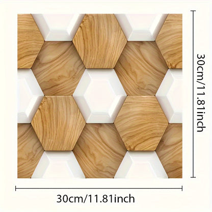 10pcs 3D Stone Peel and Stick Wall Tiles – Faux Brick Panels for TV Wall & Kitchen Decor
