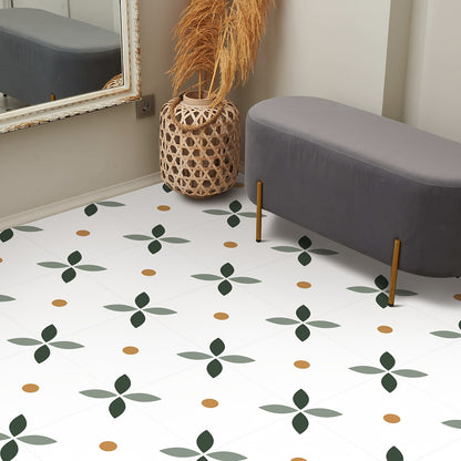 10pcs French Vintage Small Fresh Floor Tiles Detachable Stickers – DIY Flooring for Kitchens, Restaurants, Bedrooms & Bathrooms