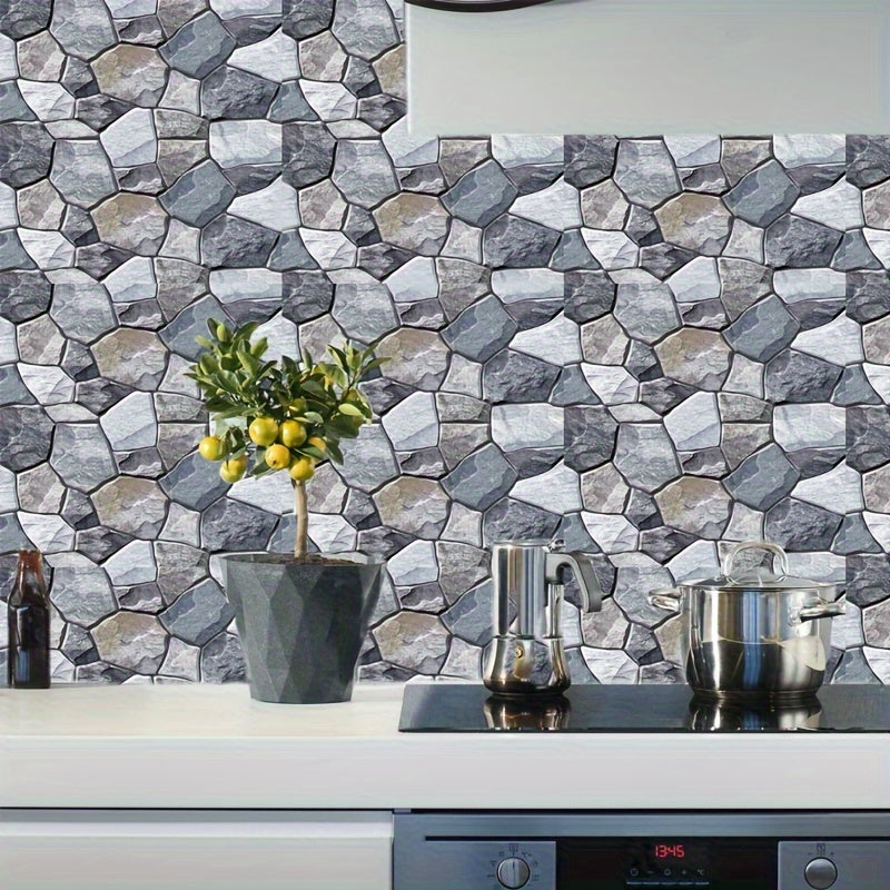 10pcs 3D Foam Brick Wall Stickers – Self-Adhesive Wallpaper for Living Room & Bedroom Decor