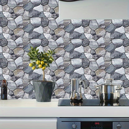 10pcs 3D Foam Brick Wall Stickers – Self-Adhesive Wallpaper for Living Room & Bedroom Decor
