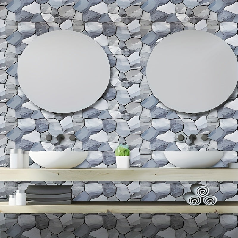 10pcs 3D Foam Brick Wall Stickers – Self-Adhesive Wallpaper for Living Room & Bedroom Decor