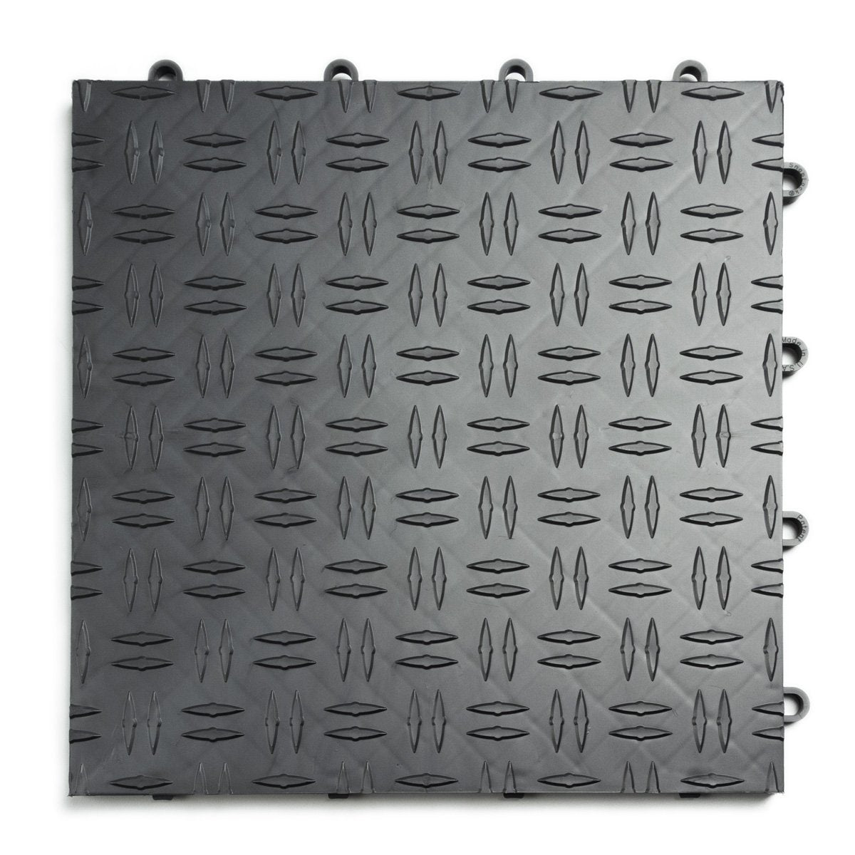 GarageTrac 12" x 12" Diamond Garage Floor Tiles – Interlocking, Non-Slip, Heavy-Duty Copolymer