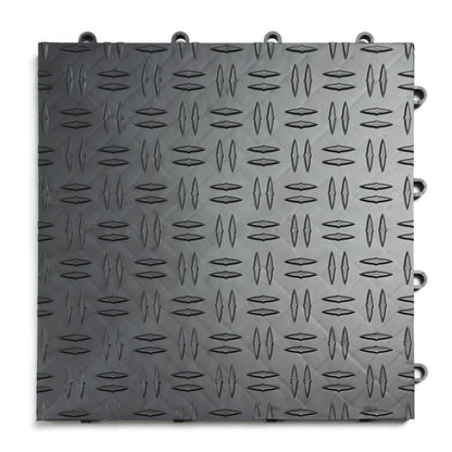 GarageTrac 12" x 12" Diamond Garage Floor Tiles – Interlocking, Non-Slip, Heavy-Duty Copolymer