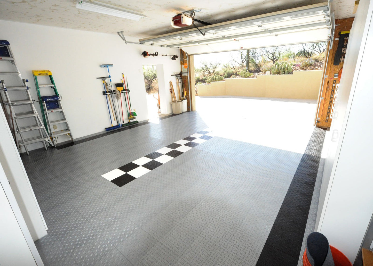 GarageTrac 12" x 12" Diamond Garage Floor Tiles – Interlocking, Non-Slip, Heavy-Duty Copolymer