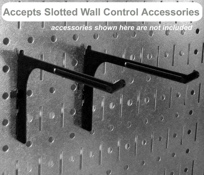 Wall Control 4 ft. Metal Pegboard Organizer Kit – Black Toolboard with Black Accessories for Efficient Tool Storage